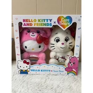 Hello Kitty x Care Bears Cheer Bear Plush Set Sanrio Limited Edition New in Box